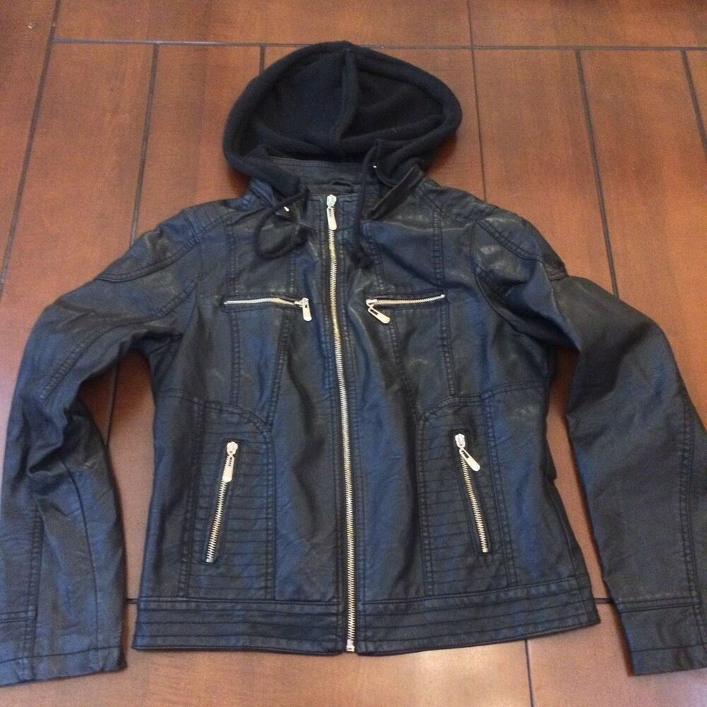 Ci Sono faux leather moto jacket women’s medium